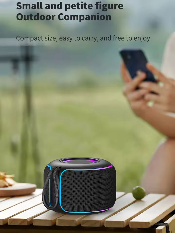 Altavoz Bluetooth Portátil Sooyn con Iluminación Rítmica y Sonido Potente